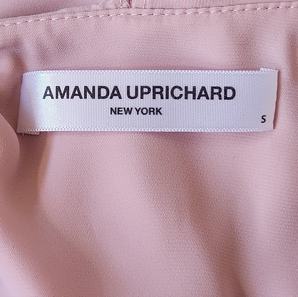 AMANDA UPRICHARD "Belle" Pink Ruffle Shift Dress - Size S - Picture 10 of 12